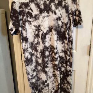 BOMBOM black and white tie-dye dress, small